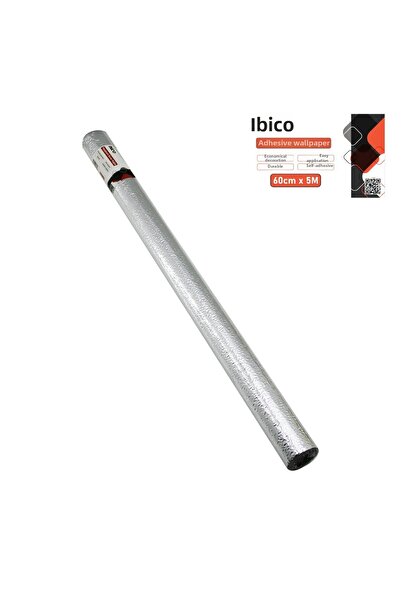 Pazarcan 5Mt X 60cm Aluminum Silver Countertop Foil Sticker - Wallpaper Self ...