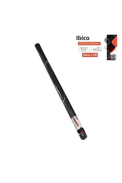 Pazarcan ملصق من الفويل ذو نمط الرخام الأسود مقاس 2 متر × 60 سم - ورق حائط ذا...