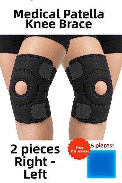 MericLine Medical Patella Supported Knee Brace Double Right Left Cross Ligame...