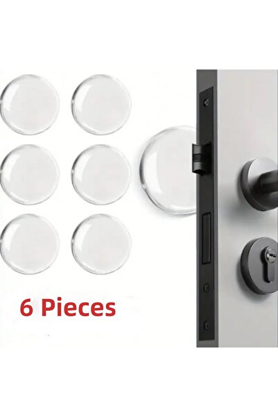 Marsilyan وسادة مانعة للصدمات من السيليكون الشفاف للأثاث والأبواب، 6 قطع (4887)