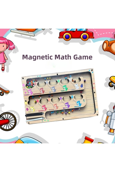 TİNEKE HOME لعبة تعليمية مغناطيسية ملونة للعد والمطابقة، لعبة خشبية تعليمية م...