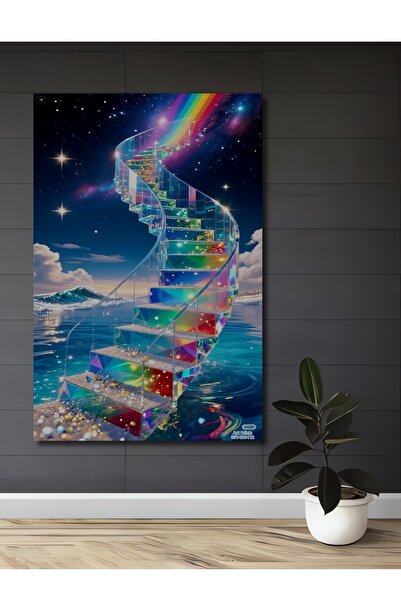 Teona Ahşap Scări curcubeu, pictură decorativă din lemn