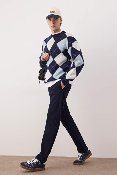 Trendyol Collection Navy Blue Men's Woven Fabric Trousers Tmnaw26Pl00033