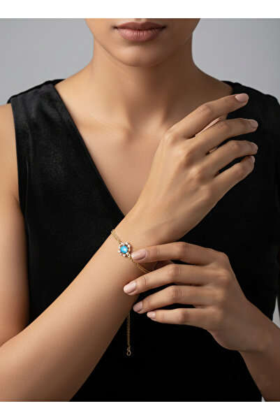 Stilly سوار من الفولاذ المقاوم للتشويه باللون الأزرق - بزخارف عالمية وقابلة للتعديل