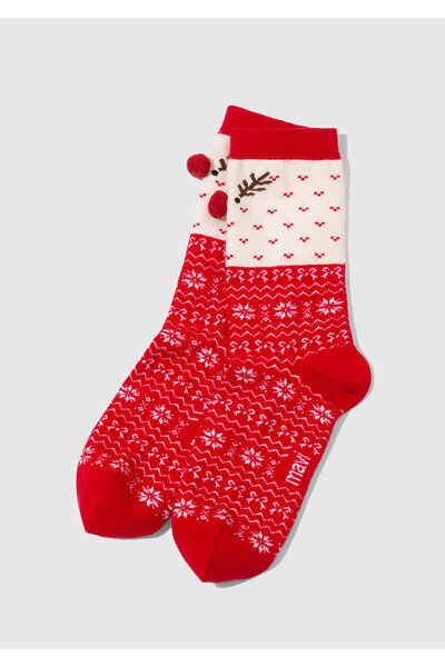 Mavi New Year Themed Red Socks 1913669-70056