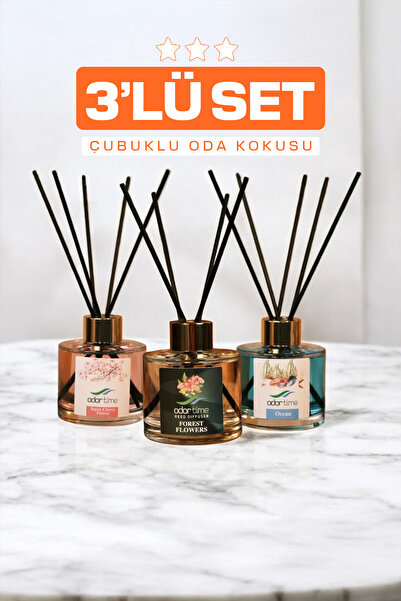 Odor Time Bambu Çubuklu Oda Kokusu Seti 3'lü Set - 3 Al 2 Öde