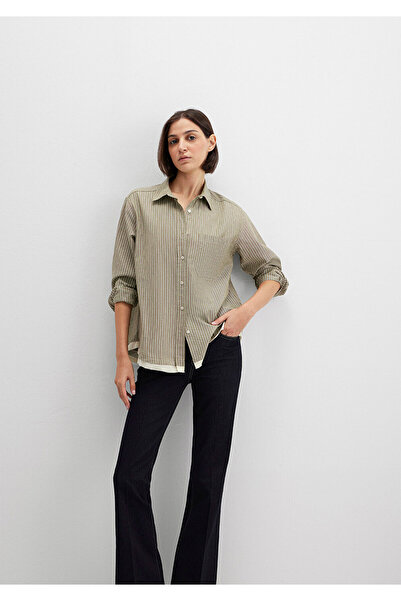 Mavi Striped Khaki Shirt Loose Fit / Relaxed Fit 1211372-91369
