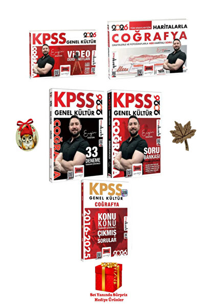 PeraMila Yargı Kpss 2026 Engin Eraydın Coğrafya Kazandıran Set Soru Ders Notu Haritalarla (5 HEDİYELİDİR)