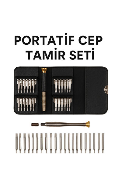 25-Piece Professional Portable Pocket Repair Kit – Precision Screwdriver & Bits