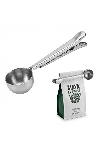 Azora Home Klipsli Kahve Ölçeği Yaylı Paslanmaz Çelik, 10 ml Kaşıklı