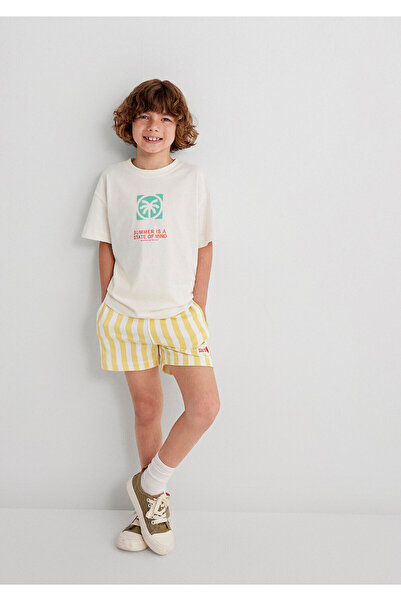 Mavi Gestreifte gelbe Shorts 6410012-89179