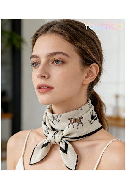 Youtrico وشاح حريري 58 سم، ربيع جديد، متعدد الاستخدامات، بتصاميم أوروبية وأمريكية وكورية