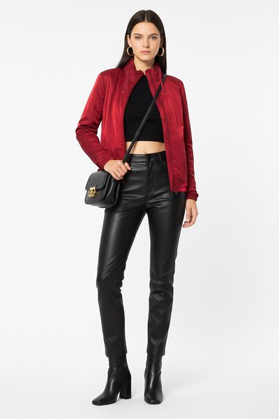 Lacoste Women Solid Windbreaker Jacket, Vermilion