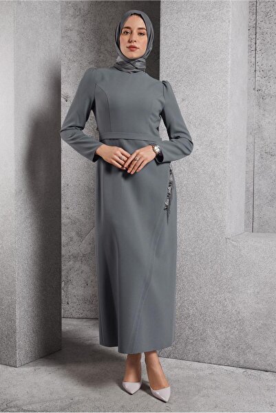 Alvina Stone Detailed Dress 45191