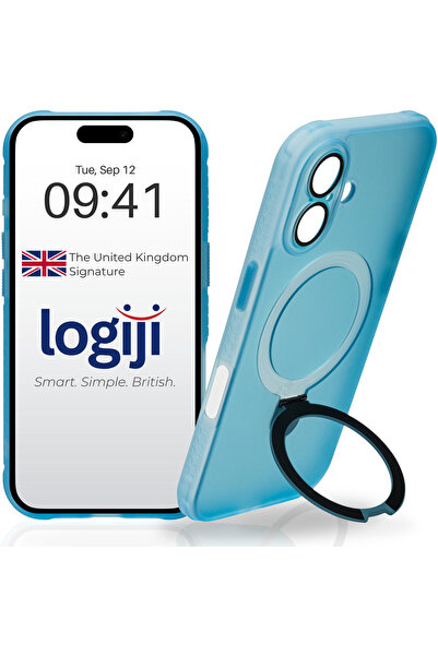 Logiji حافظة فليكس ستاند لهاتف آيفون 16 مع حامل ماج سيف وحماية كاملة لعدسة ال...