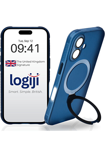 Logiji حافظة فليكس ستاند لهاتف آيفون 16 مع حامل ماج سيف وحماية كاملة لعدسة ال...