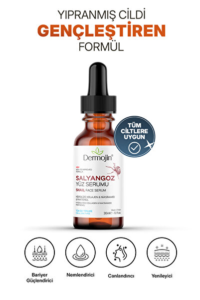 Dermojin Kırışıklık Karşıtı Ve Onarıcı Salyangoz Serumu 30 ml