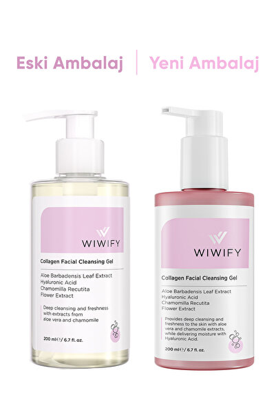 WIWIFY Arındırıcı, Tazeleyici Yüz Temizleme Jeli (Aloe Vera Ve Papatya Özlü + Hyaluronic Acid)