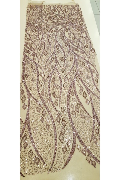 Safir Kumaş Kesip Aplik yada Motif Çıkarmalık Top Sonu Yarım Metre Taşlı Dantel