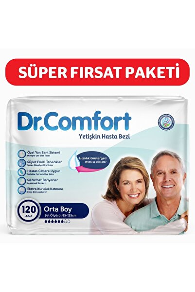 Dr.Comfort Yetişkin Bel Bantlı Hasta Bezi Medium 30'lu 4 paket 120 adet