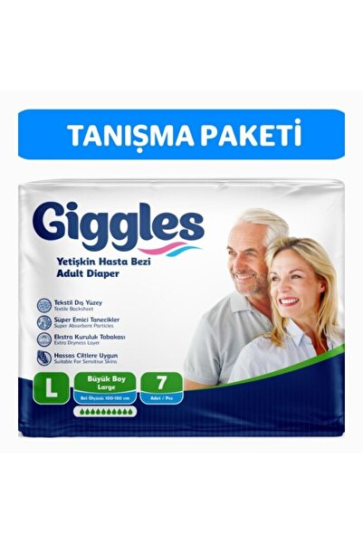 giggles Yetişkin Bel Bantlı Hasta Bezi Large 7'li 1 Paket 7 Adet