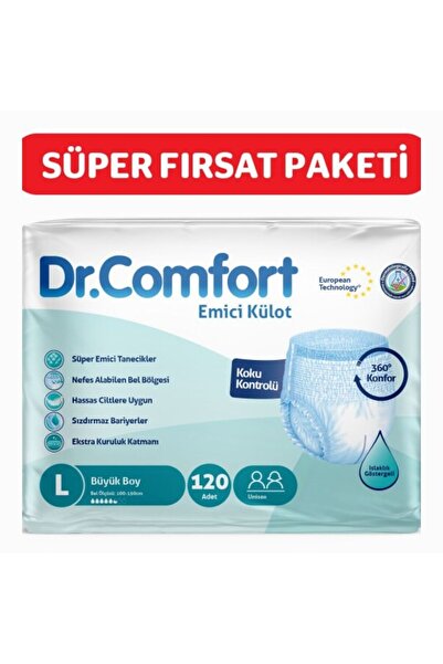 Dr.Comfort Yetişkin Emici Külot Large 30'lu 4 paket 120 adet