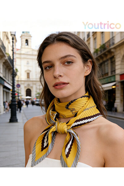 Youtrico Silk Scarf 70*70cm Early autumn-sun Shielding Wrinkled Square, Trend...