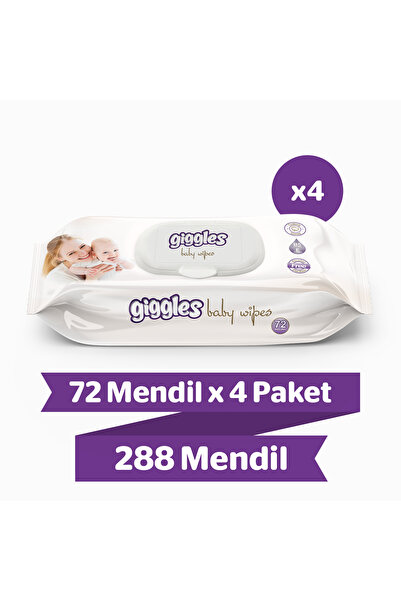 giggles Baby Wipes Islak Havlu 72'li 4 Paket 288 Mendil