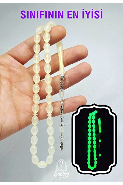 ŞAHBEY TESBİH Fosforlu Kedi Gözü Tesbih / Karanlıkta Parlayan Kedigözü Tespih