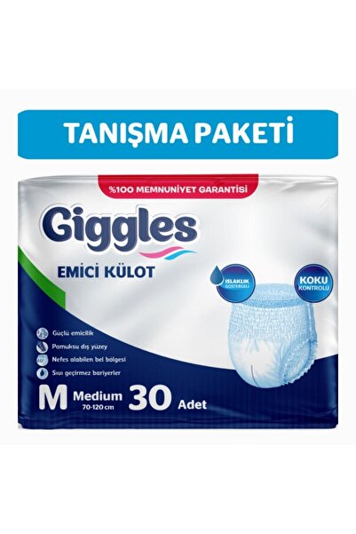 giggles Yetişkin Emici Külot Medium 30'lu 1 Paket 30 Adet