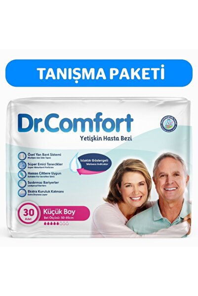 Dr.Comfort Yetişkin Bel Bantlı Hasta Bezi Small 30'lu 1 paket 30 adet