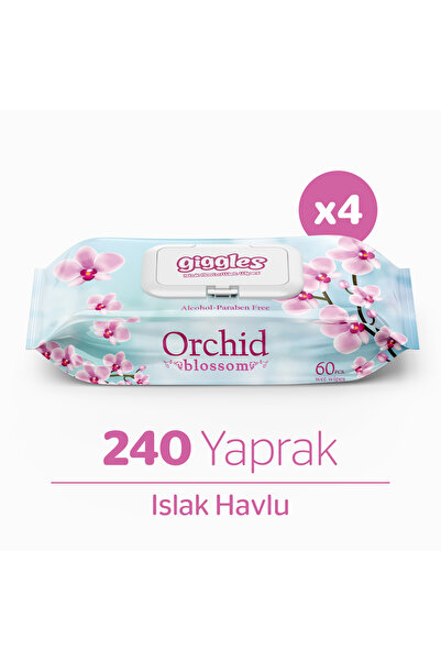 giggles Orkide Kokulu Islak Havlu 60'lı 4 Paket 240 Mendil
