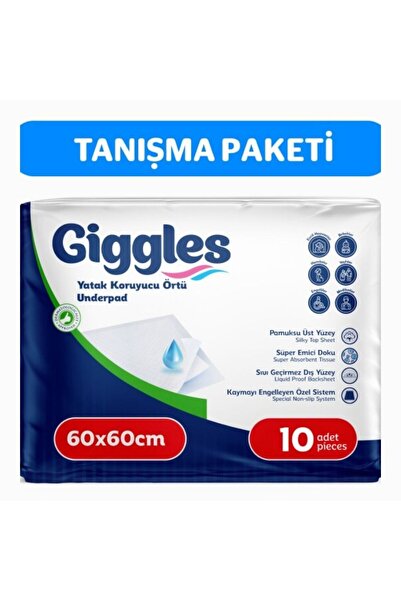 giggles 60x60 Yatak Koruyucu Örtü 10'lu 1 Paket 10 Adet