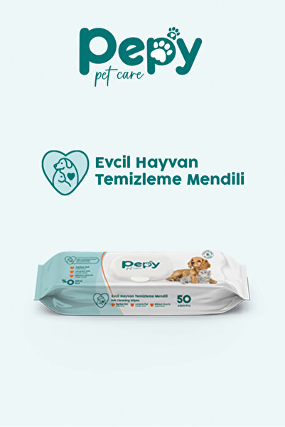 PEPY Kedi Ve Köpek Kullanımına Uygun Evcil Hayvan Temizleme Mendili 12 paket 600 Adet