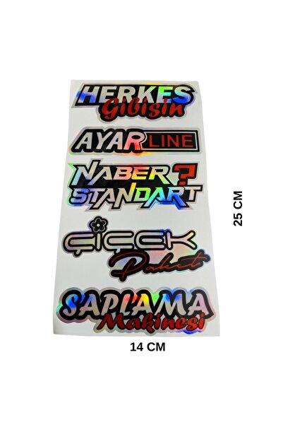 HOLOGRAM STİCKER SETİ MODEL 2 - 14 X 25 cm