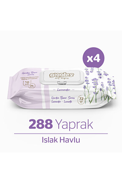 giggles Lavanta Kokulu Islak Havlu 72'li 4 Paket 288 Mendil