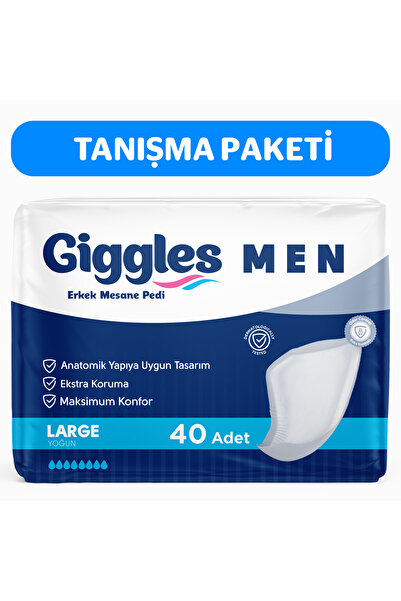 giggles Yetişkin Erkek Mesane Pedi - L Beden - 2 Paket 40 Adet