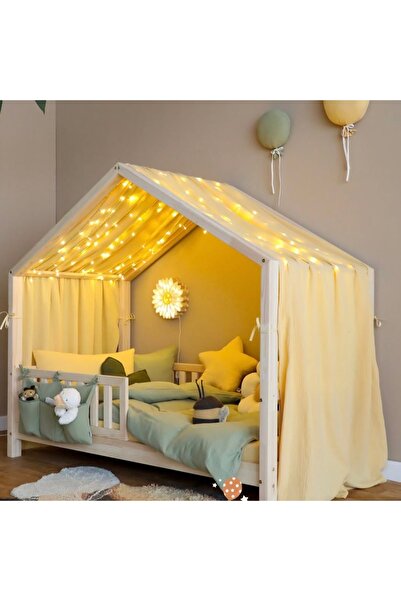 Hubb Müslin pamuk kumaş montessori yatak cibinliği ,yatak gölgeliği, canopy