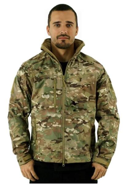 SINGLE SWORD Taktik Çok Cepli Polar Astarlı Suya Dayanıklı Avcı Outdoor Softshell Mont