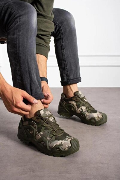 SINGLE SWORD SS609 Водоустойчиви обувки/ботуши с камуфлажен десен и връзки, у...