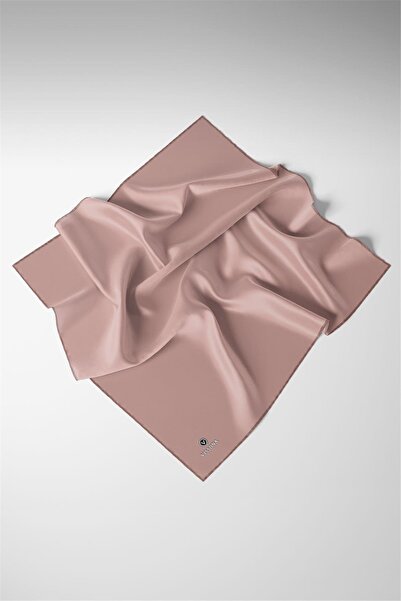 Vissona Μονόχρωμο κασκόλ από 100% μετάξι Twill με σχέδιο 90x90 εκ. Μέθοδος ρα...