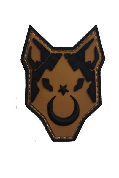 SINGLE SWORD شارة بلاستيكية ثلاثية الأبعاد على شكل ذئب - شارة فيلكرو