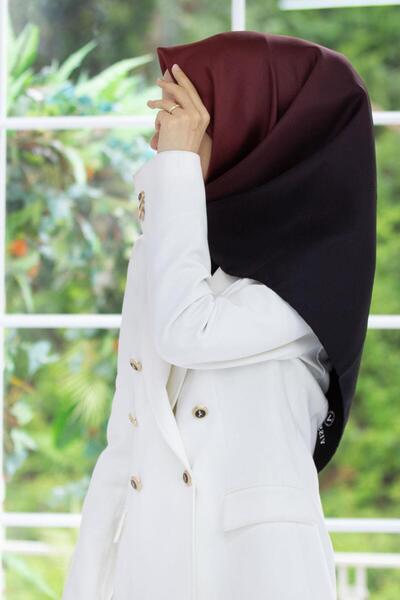 Vissona 100% keper Svila gradijent D Sa deznom bordo boje 90x90 šal   Metoda ...