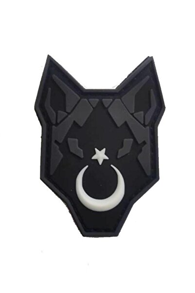 SINGLE SWORD 3D Plastik Kurt Kol Arması - Cırtlı Arma Peç