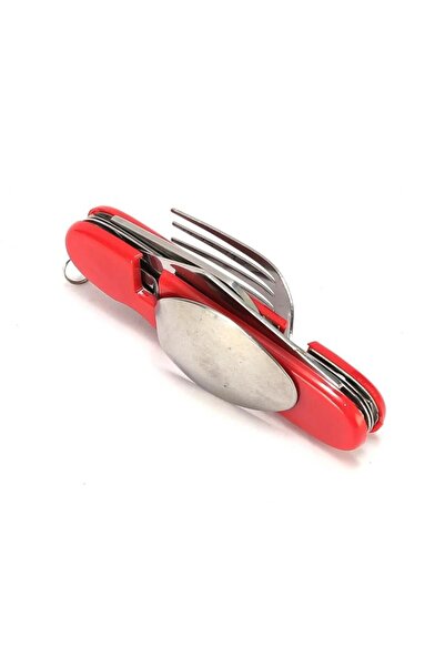 SINGLE SWORD Kumanya Bıçağı Katlanabilir Bıçak, Kaşık ve Çatal Seti Büyük Boy