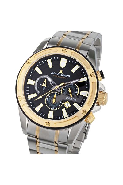 Jacques Lemans Ανδρικό Ρολόι 1-2141I, Quartz, 48mm, 20ATM