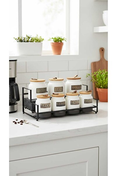 Generic طقم برطمانات علب تخزين البهارات والتوابل بتصميم مثالي يضيف لمسة مبهرة لديكور مطبخك