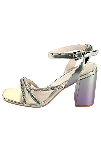 Buffalo Damen Komfort Sandalen Charlotte Shine 1291628 Lila Purple Blue Kunst...