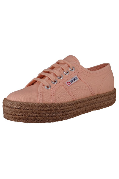 Superga Damen Low Sneaker 2730 ROPE Low Top S00CF20 Rosa X7Z Pink Peach Leinen