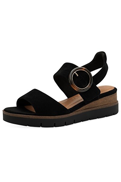 Tamaris Damen Sandalen 1-28206-42 Schwarz 007 Black Uni Leder